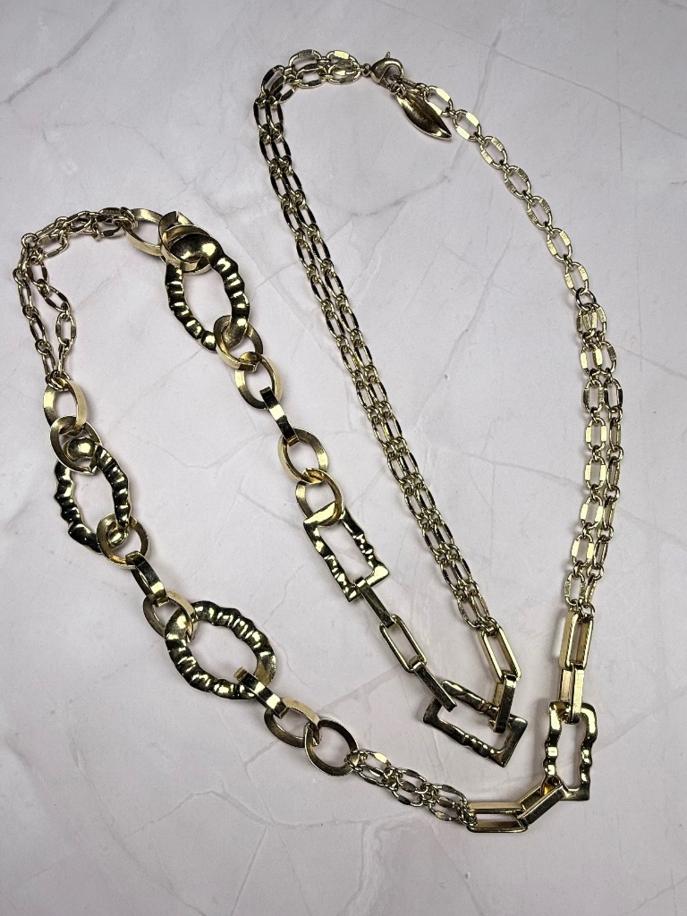 Vintage Multichain Gold Tone Necklace